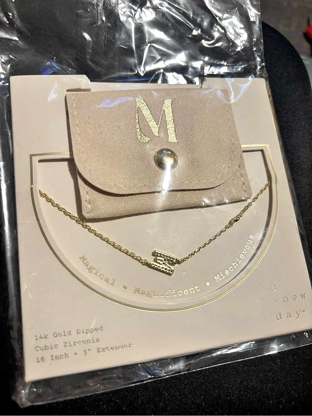 Macy's M Initial Necklace Gold Initial Necklace NWT